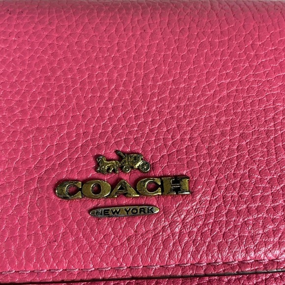 Coach‎ 39745 Pink Fuchsia Leather Women's Wallet - Picture 9 of 10